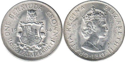 монета Бермуды 1 крона 1964