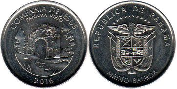 монета Панама 1/2 бальбоа 2016