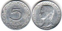 монета Венгрия 5 филлеров 1948