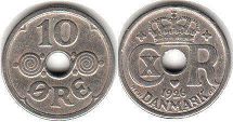 монета Дания 10 эре 1926