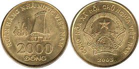 монета Вьетнам 2000 донг 2003