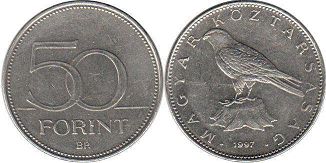 монета Венгрия 50 форинтов 1997