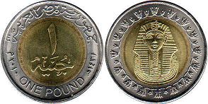 монета Египет 1 фунт 2010