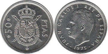 монета Испания 50 песет 1975 (1979)