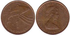 монета Островов Святой Елены и Вознесения 1 пенни 1984