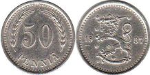 монета Финляндия 50 пенни 1937