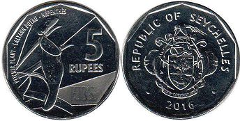 монета Сейшельские Острова 5 рупий 2016