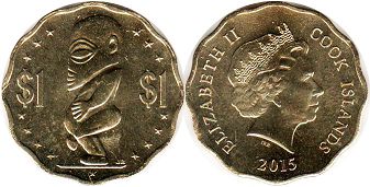 монета Острова Кука 1 доллар 2015