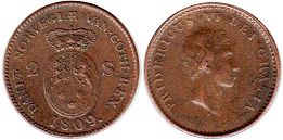монета Дания 2 скиллинга 1809