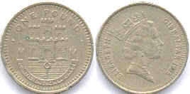 монета Гибралтар 1 фунт 1996