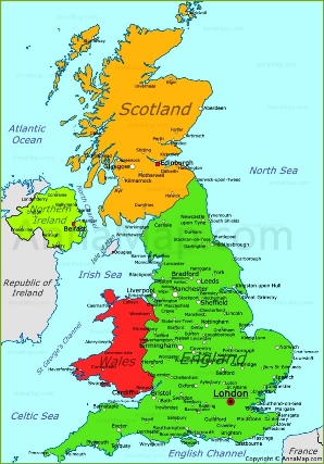 карта Соединённого королевства