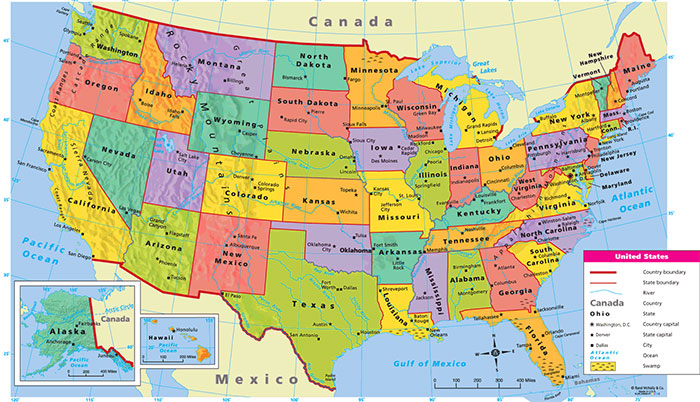 карта США карта США