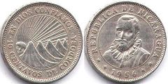 монета Никарагуа 10 сентаво 1956