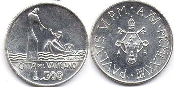монета Ватикан 500 лир 1978