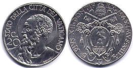 монета Ватикан 20 чентезими 1941